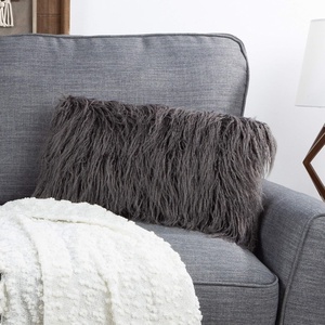 image:imageLavish Home 80PFM8 Pillow 12x20 GrayCharcoal Gray