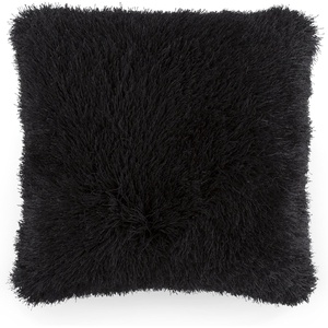 image:imageLavish Home Black Oversized Floor or Throw Pillow Square Luxury Plush Shag Glam Dcor Cushion for Bedroom Living Room or Dorm 1 Count Pack of 1