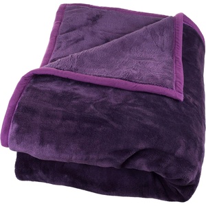 image:imageLavish Home Faux Fur Throw Blanket Beige 91 x 81Purple