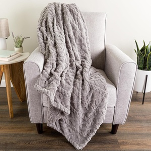 image:imageLavish Home Jacquard Sherpa 50 x 60 GreyGrey