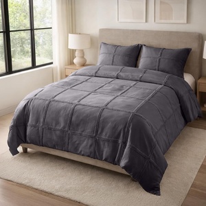 image:imageLavish Home King Size Comforter Set White 3PieceSet 102 x 90Gray