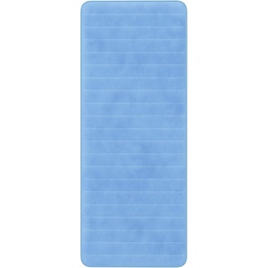 image:imageLavish Home Oversized Bathroom Rug Memory Foam Bath Mat in Blue Textured Stripes Extra Long NonSlip Absorbent Runner for Shower Tub or Kitchen