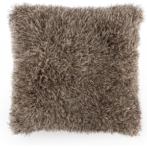 image:imageLavish Home Oversized Floor or Throw Pillow Square Luxury Plush Shag Faux Fur Glam Decor Cushion for Bedroom Living Room or Dorm Mocha