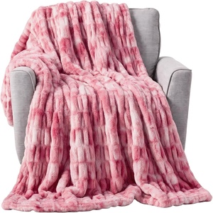 image:imageLavish Home Oversized Ruched Faux Fur Blanket Blue 60 x 80Pink