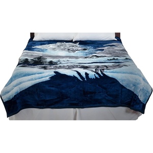 image:imageLavish Home Oversized Wolf Blanket 74 x 91Multicolor
