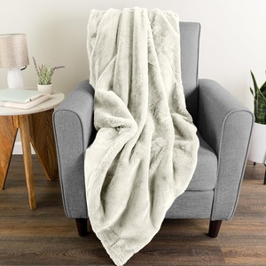 image:imageLavish Home Rabbit Fur 50 x 60 GreyCream