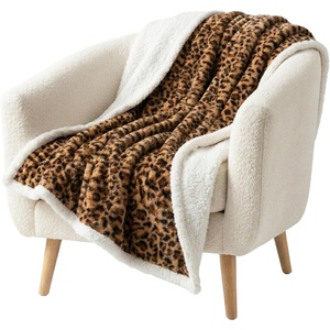 image:imageLavish Home Sherpa Fleece Throw Blanket Tiger Stripe 50 x 60Leopard Animal Print