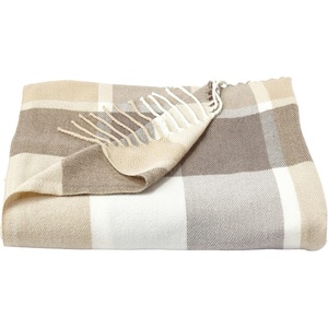 image:imageLavish Home Soft Throw Blanket TealBrown Plaid 60 x 70Gray and Tan