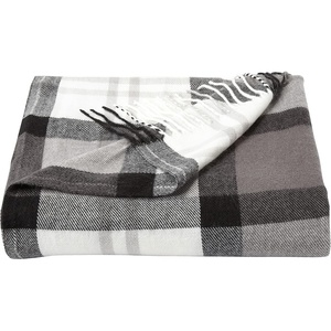 image:imageLavish Home Soft Throw Blanket TealBrown Plaid 60 x 70Gray and White
