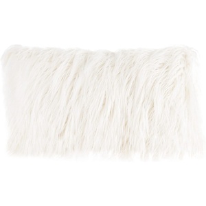 image:imageLavish Home White 12x20 Plush Lumbar Faux Fur Pillows  2Pack Decorative Pillow Insert and Shag Cover Set for Bedroom Living Room or Office 12 x 20 2 Count