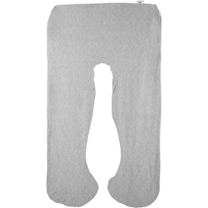 image:imagePregnancy Pillow Cover  UShaped Cotton Full Body Pillow Case  Removable Pillow Case Cover with Zipper for 60Inch Body and Pregnancy Pillows for Sleeping by Lavish Home Gray