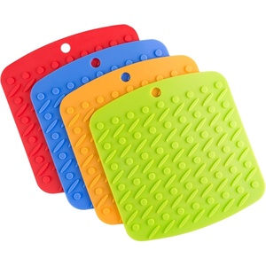 image:imageSilicone Pot Holder Trivet Mat Jar Opener Spoon Rest and Garlic Peeler  4 pc  by Lavish Home