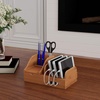 image:imageCharging Station EcoFriendly Compact Modern Bamboo Multiple Electronic Device Cord Management Dock for Tablet Phone Smartwatch by Lavish Home