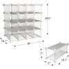 image:imageCube Organizer 16 Cube Shelves with Interlocking Customizable Stackable Modular Cubby Shelving for Organization and Storage by Lavish Home White