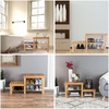 image:imageLavish Home 2Tier Bamboo Shoe RackBench2Level Shoe Rack Bench