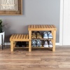image:imageLavish Home 2Tier Bamboo Shoe RackBench2Level Shoe Rack Bench