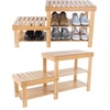 image:imageLavish Home 2Tier Bamboo Shoe RackBench2Level Shoe Rack Bench