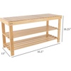 image:imageLavish Home 2Tier Bamboo Shoe RackBench2Tier Shoe Rack Bench