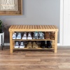 image:imageLavish Home 2Tier Bamboo Shoe RackBench2Tier Shoe Rack Bench