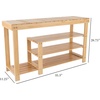 image:imageLavish Home 2Tier Bamboo Shoe RackBench3Tier Shoe Rack Bench