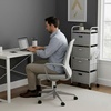image:imageLavish Home 4Drawer Fabric Dresser GraySilver 165 x 12 x 45