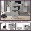 image:imageLavish Home 4Drawer Fabric Dresser GraySilver 165 x 12 x 45