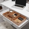 image:imageLavish Home Bamboo Drawer Organizer  5Compartment Modular Box Set  Tray Storage for Kitchens Offices Bedrooms and Bathrooms Natural Finish