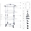image:imageLavish Home Clothes Drying Rack White