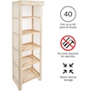 image:imageLavish Home Free Standing Shoe Racks  Set of Two 5Tier His and Hers Shoe Organizer Shelves for Closet or Entryway  Holds 40 Pairs Total TanSet of 1