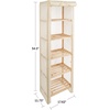 image:imageLavish Home Free Standing Shoe Racks  Set of Two 5Tier His and Hers Shoe Organizer Shelves for Closet or Entryway  Holds 40 Pairs Total TanSet of 1