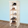 image:imageLavish Home Free Standing Shoe Racks  Set of Two 5Tier His and Hers Shoe Organizer Shelves for Closet or Entryway  Holds 40 Pairs Total TanSet of 1