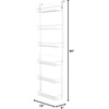 image:imageLavish Home Over the Door Pantry Organizer White 19 x 5 x 646TIER WITH HOOKS