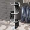 image:imageLavish Home Rotating Shoe Rack Organizer  3Tier Shoe Storage Organizer Holds 18 Pairs  Freestanding Vertical Carousel with Metal Adjustable Racks Chrome