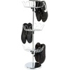 image:imageLavish Home Rotating Shoe Rack Organizer  3Tier Shoe Storage Organizer Holds 18 Pairs  Freestanding Vertical Carousel with Metal Adjustable Racks Chrome