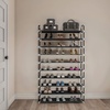 image:imageLavish Home Shoe Storage Rack  10Tier Shoe Organizer for Closet Bathroom Entryway  Footwear Shelf Holds 50 Pairs Sneakers Heels Boots Black10 Tier