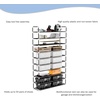 image:imageLavish Home Shoe Storage Rack  10Tier Shoe Organizer for Closet Bathroom Entryway  Footwear Shelf Holds 50 Pairs Sneakers Heels Boots Black10 Tier