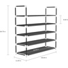 image:imageLavish Home Shoe Storage Rack  10Tier Shoe Organizer for Closet Bathroom Entryway  Footwear Shelf Holds 50 Pairs Sneakers Heels Boots Black5Tier