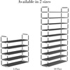 image:imageLavish Home Shoe Storage Rack  10Tier Shoe Organizer for Closet Bathroom Entryway  Footwear Shelf Holds 50 Pairs Sneakers Heels Boots Black5Tier