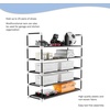 image:imageLavish Home Shoe Storage Rack  10Tier Shoe Organizer for Closet Bathroom Entryway  Footwear Shelf Holds 50 Pairs Sneakers Heels Boots Black5Tier