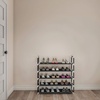 image:imageLavish Home Shoe Storage Rack  10Tier Shoe Organizer for Closet Bathroom Entryway  Footwear Shelf Holds 50 Pairs Sneakers Heels Boots Black5Tier