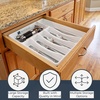 image:imageLavish Home Silverware Tray for Drawer with 6 Sections and Nonslip Utensil Tray  For Kitchen Flatware and Cutlery Office Supplies and Makeup Products