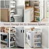 image:imageLavish Home Slim Rolling Storage Cart White 215 x 5 x 52White