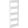 image:imageLavish Home Slim Rolling Storage Cart White 215 x 5 x 52White