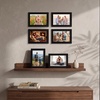 image:imageSet of 6 Picture Frames  5x7 Photo Frame Set with Stand and Hooks for Gallery Wall or Family Portrait  Picture Wall Decor by Lavish Home Black5x7