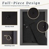image:imageSet of 6 Picture Frames  5x7 Photo Frame Set with Stand and Hooks for Gallery Wall or Family Portrait  Picture Wall Decor by Lavish Home Black5x7