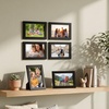 image:imageSet of 6 Picture Frames  5x7 Photo Frame Set with Stand and Hooks for Gallery Wall or Family Portrait  Picture Wall Decor by Lavish Home Black5x7