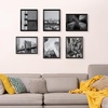 image:imageSet of 6 Picture Frames  5x7 Photo Frame Set with Stand and Hooks for Gallery Wall or Family Portrait  Picture Wall Decor by Lavish Home Black85x11