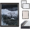 image:imageSet of 6 Picture Frames  5x7 Photo Frame Set with Stand and Hooks for Gallery Wall or Family Portrait  Picture Wall Decor by Lavish Home Black85x11
