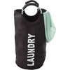 image:imageLaundry Hamper Large Collapsible Canvas Clothes Basket with Round Handles for Convenient Carrying by Lavish Home For Home Nursery and DormsSingle