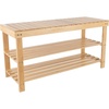 image:imageLavish Home 2Tier Bamboo Shoe RackBench2Tier Shoe Rack Bench